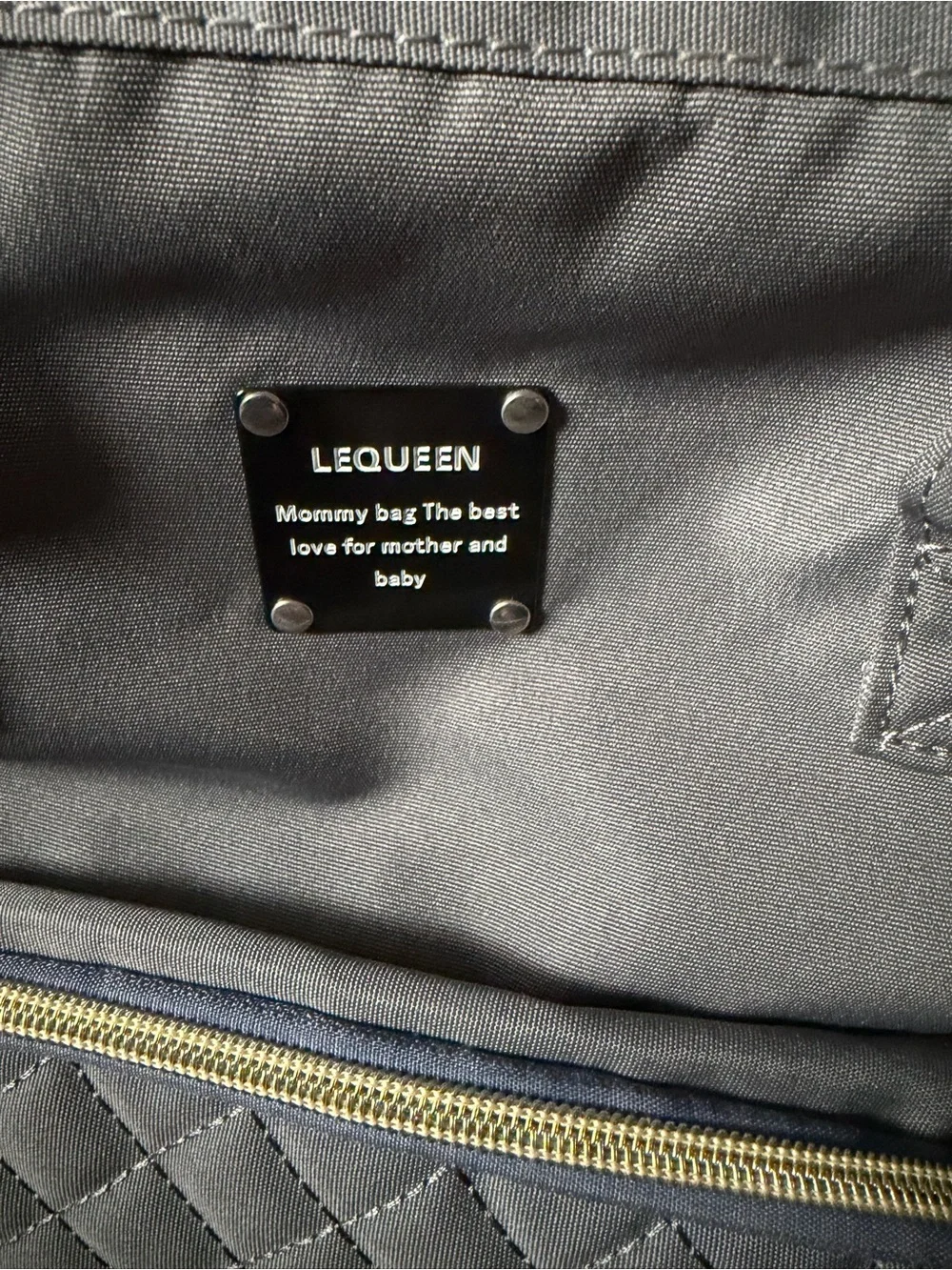 LEQUEEN Quilted Gray Backpack Mommy Bag for Women - Stylish Everyday Bag
